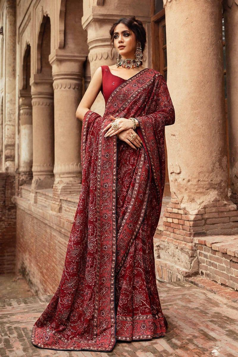 Embroidered Chiffon Fabric (2Pcs) | LF-914 thumbnail