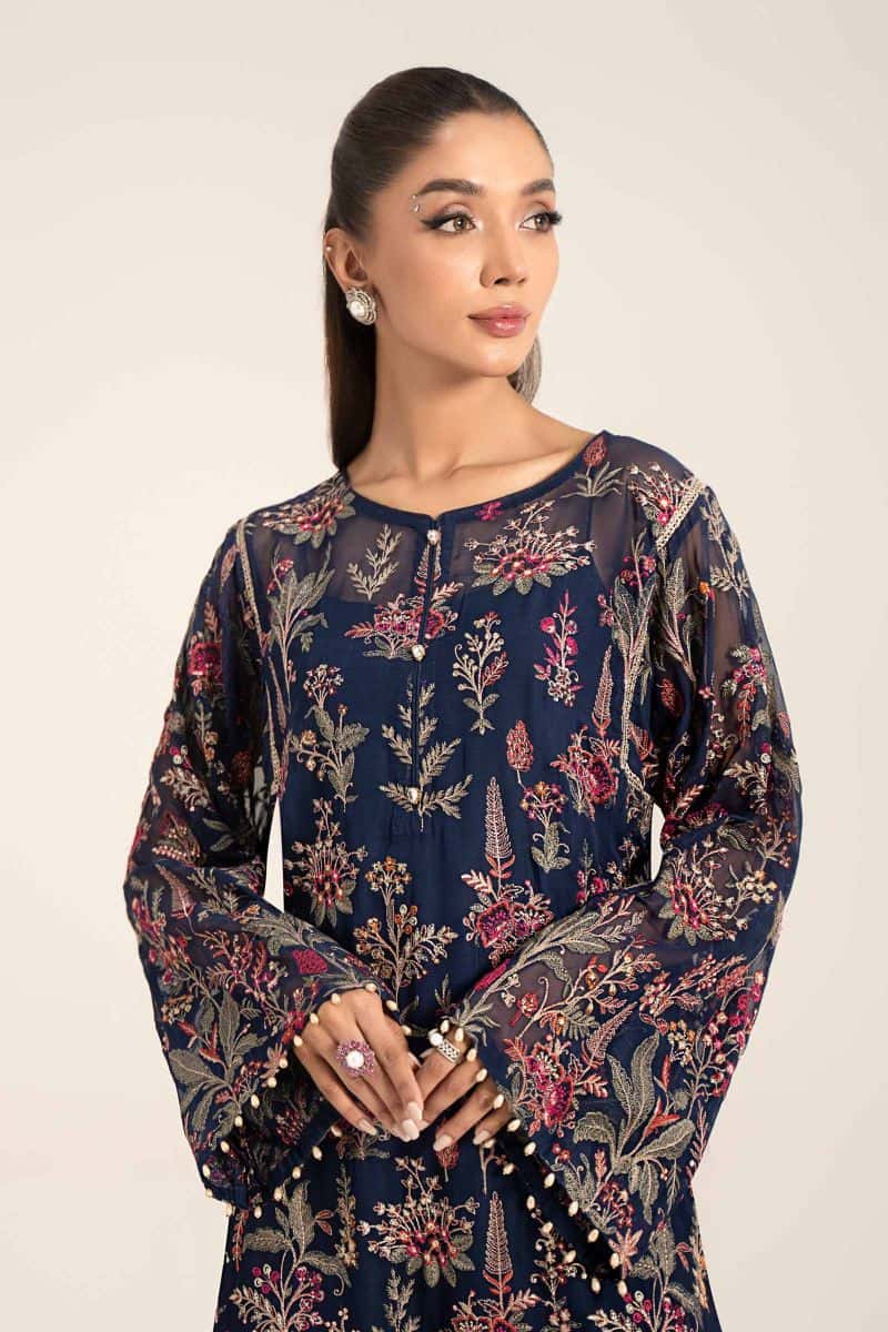 Embroidered Chiffon Fabric (1Pc) | LF-716 - alternate view