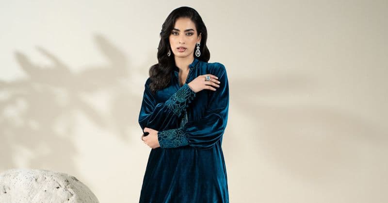 Embroidered Velvet Fabric (1Pc) | LF-CH25-06 thumbnail