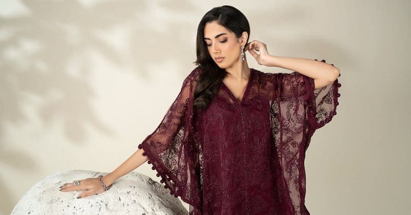 Embroidered Organza Fabric (1Pc) | LF-912 thumbnail