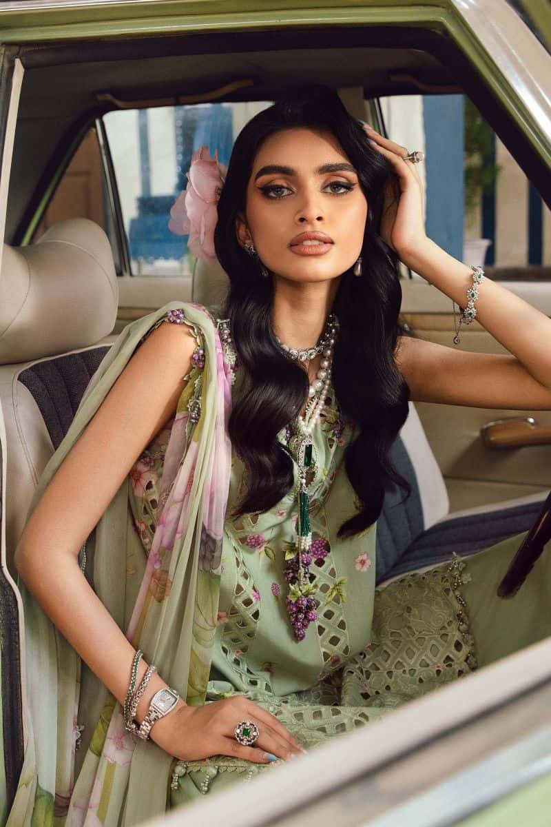 3 Piece Unstitched Embroidered Cambric Suit | MPT-2706-A - alternate view