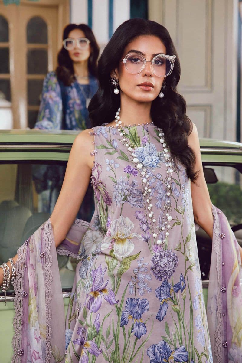3 Piece Unstitched Embroidered Cambric Suit | MPT-2708-A thumbnail