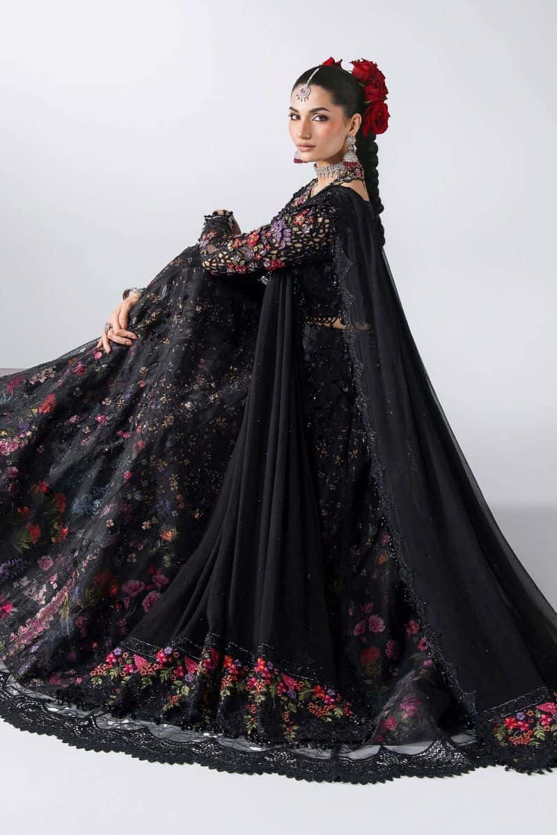 3 Piece Unstitched Embroidered Organza Suit - alternate view