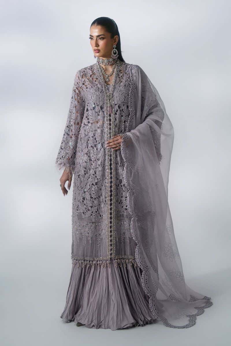 3 Piece Unstitched Embroidered Organza Suit - alternate view