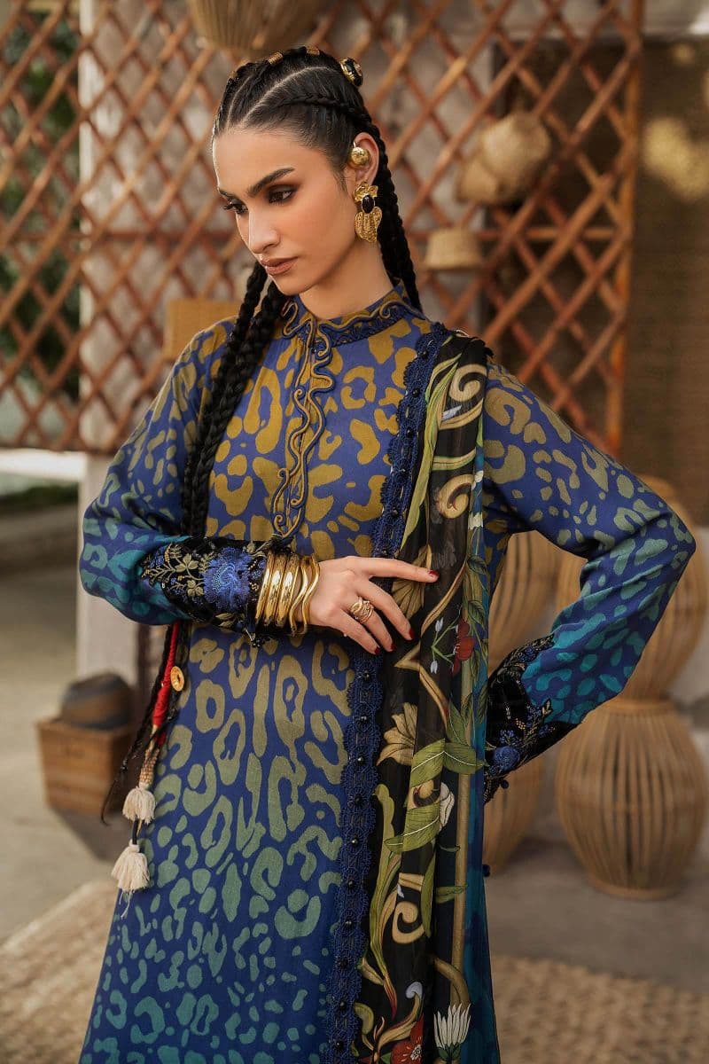 3 Piece Unstitched Embroidered Linen Suit thumbnail