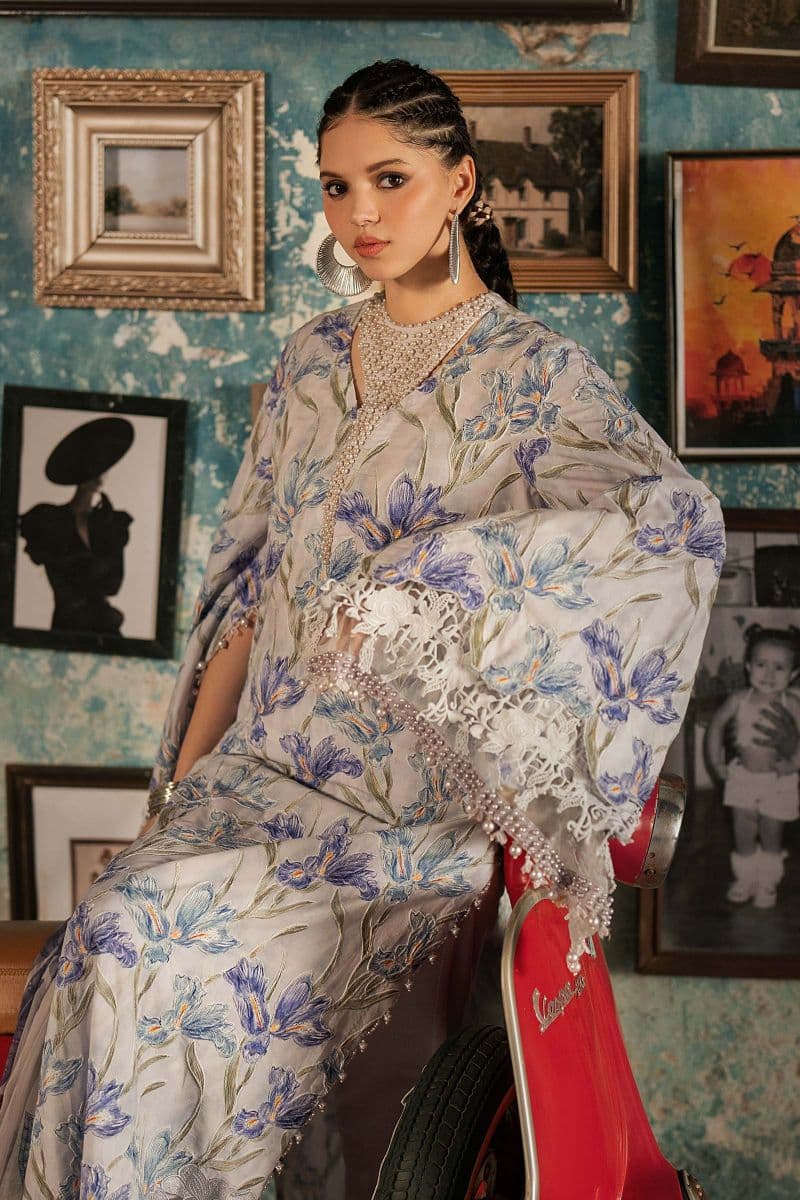3 Piece Unstitched Embroidered Cambric Suit thumbnail