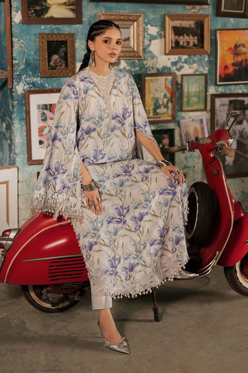 3 Piece Unstitched Embroidered Cambric Suit thumbnail