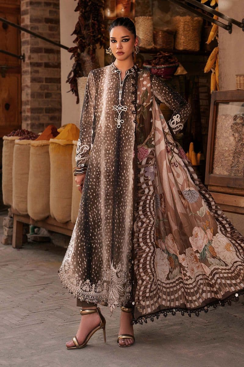 3 Piece Unstitched Embroidered Linen Suit thumbnail