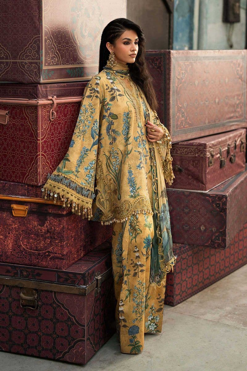 3 Piece Unstitched Embroidered Cambric Suit thumbnail