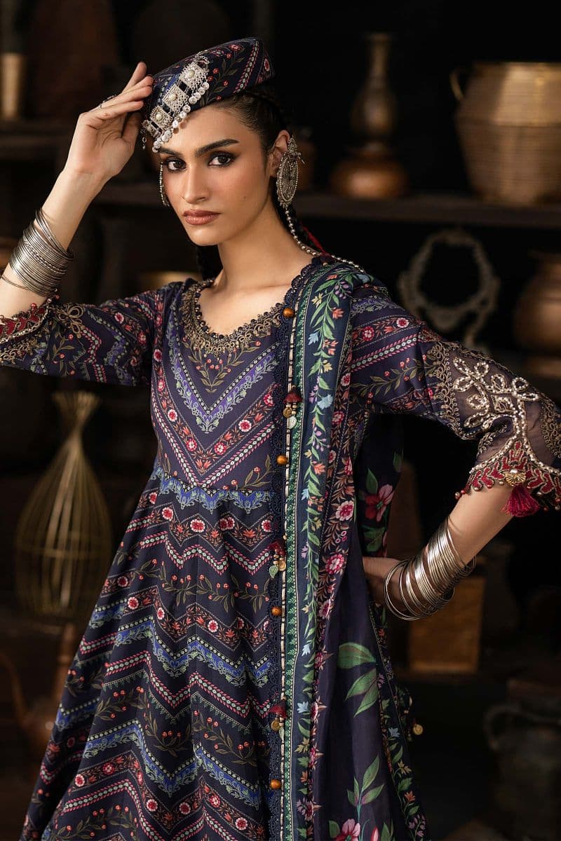 3 Piece Unstitched Embroidered Cambric Suit thumbnail