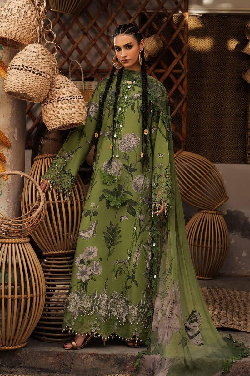 3 Piece Unstitched Embroidered Cambric Suit thumbnail