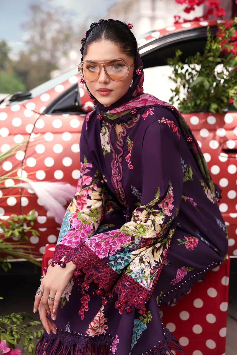 3 Piece Unstitched Embroidered Lawn Suit thumbnail