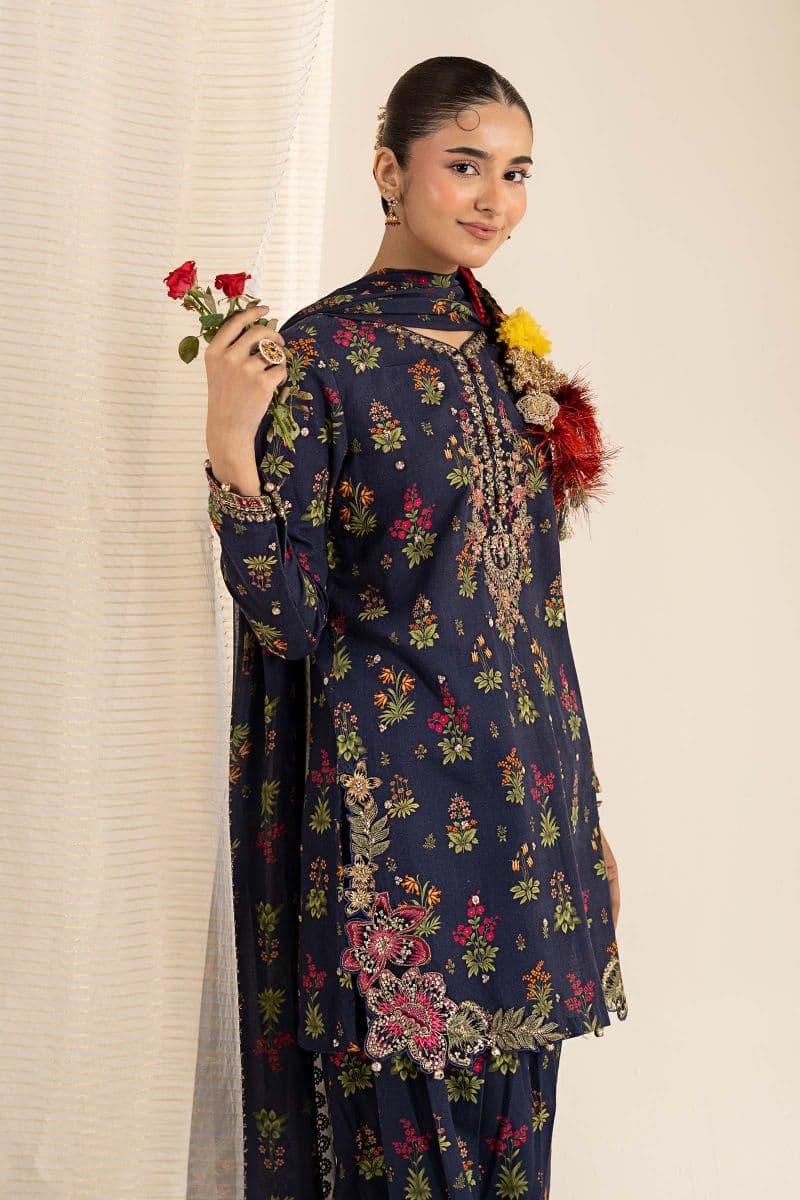 3 Piece Embroidered Khaddar Suit thumbnail