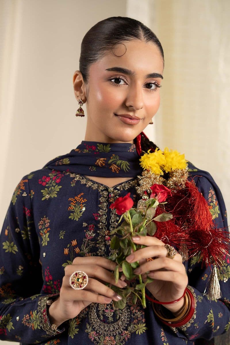 3 Piece Embroidered Khaddar Suit thumbnail