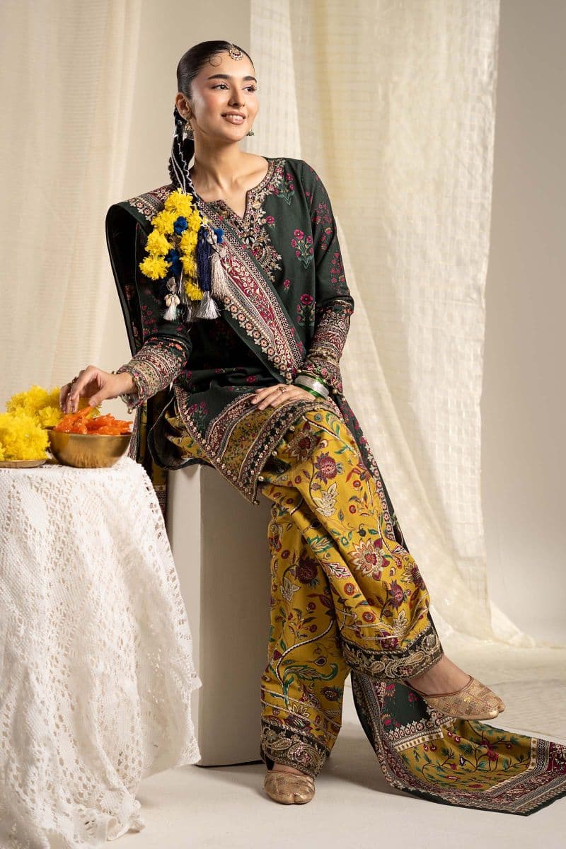 3 Piece Embroidered Khaddar Suit thumbnail