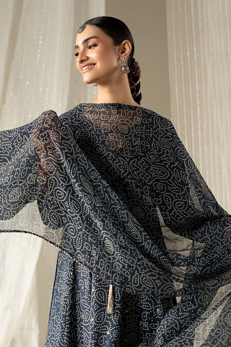 3 Piece Embroidered Raw Silk Suit thumbnail