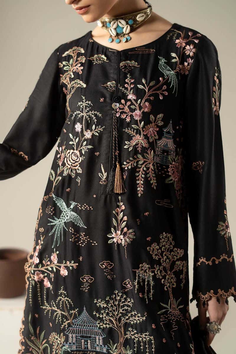 3 Piece Embroidered Marina Twill Suit - alternate view