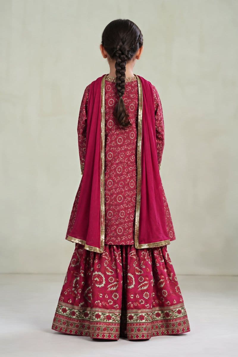 3 Piece Embroidered Raw Silk Suit thumbnail
