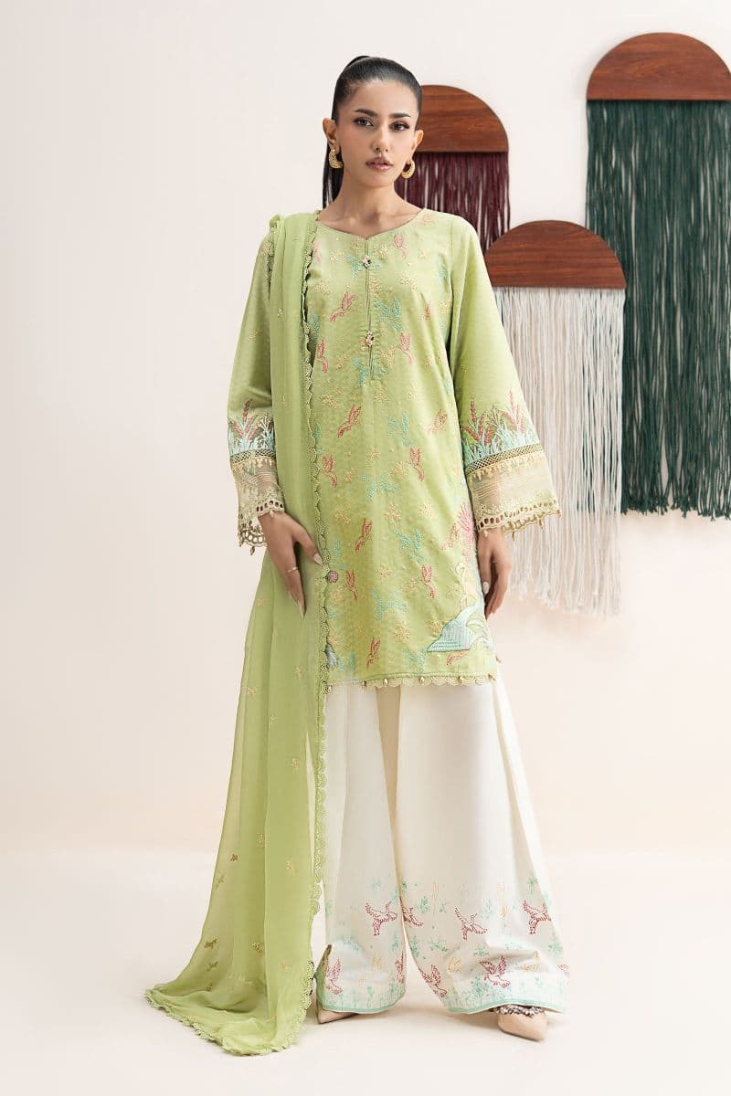 3 Piece Embroidered Dobby Lawn Suit thumbnail
