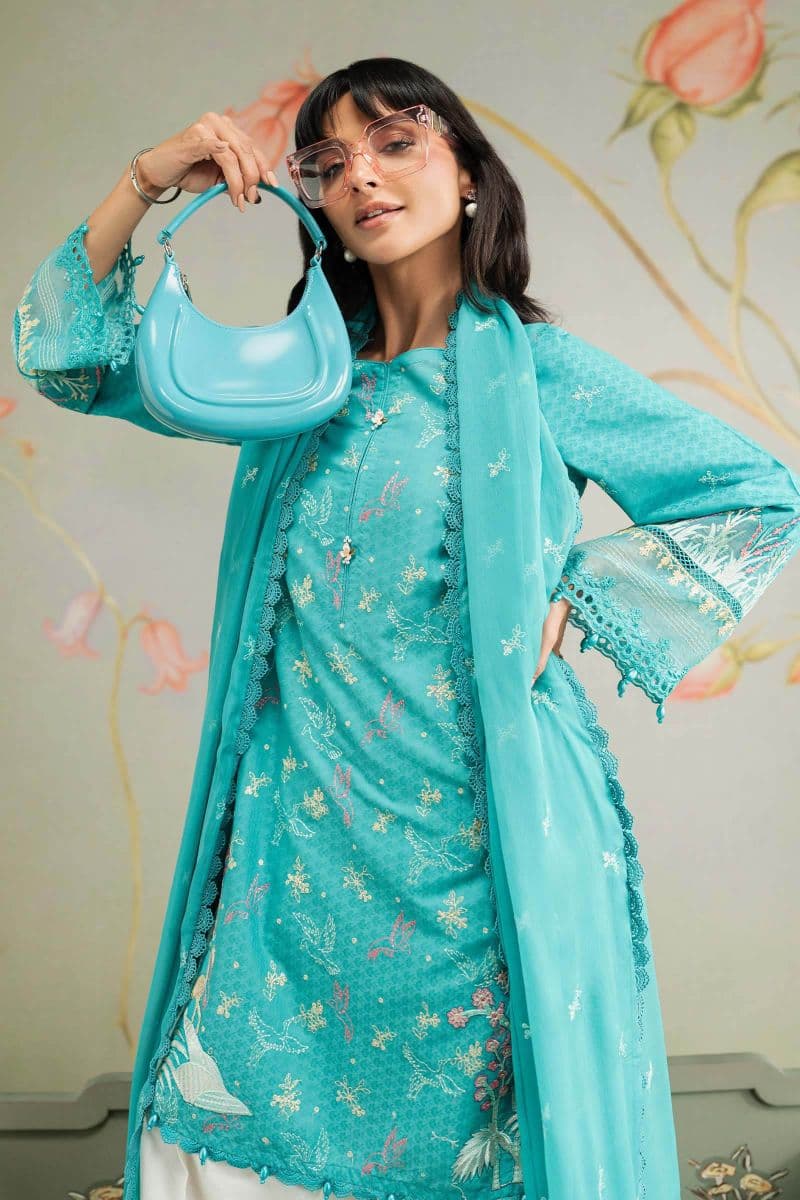 3 Piece Embroidered Dobby Lawn Suit thumbnail