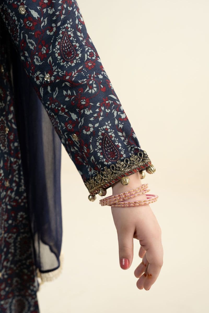 3 Piece Embroidered Raw Silk Suit thumbnail