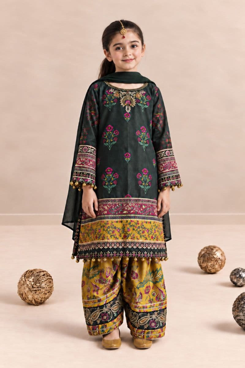 3 Piece Embroidered Khaddar Suit thumbnail