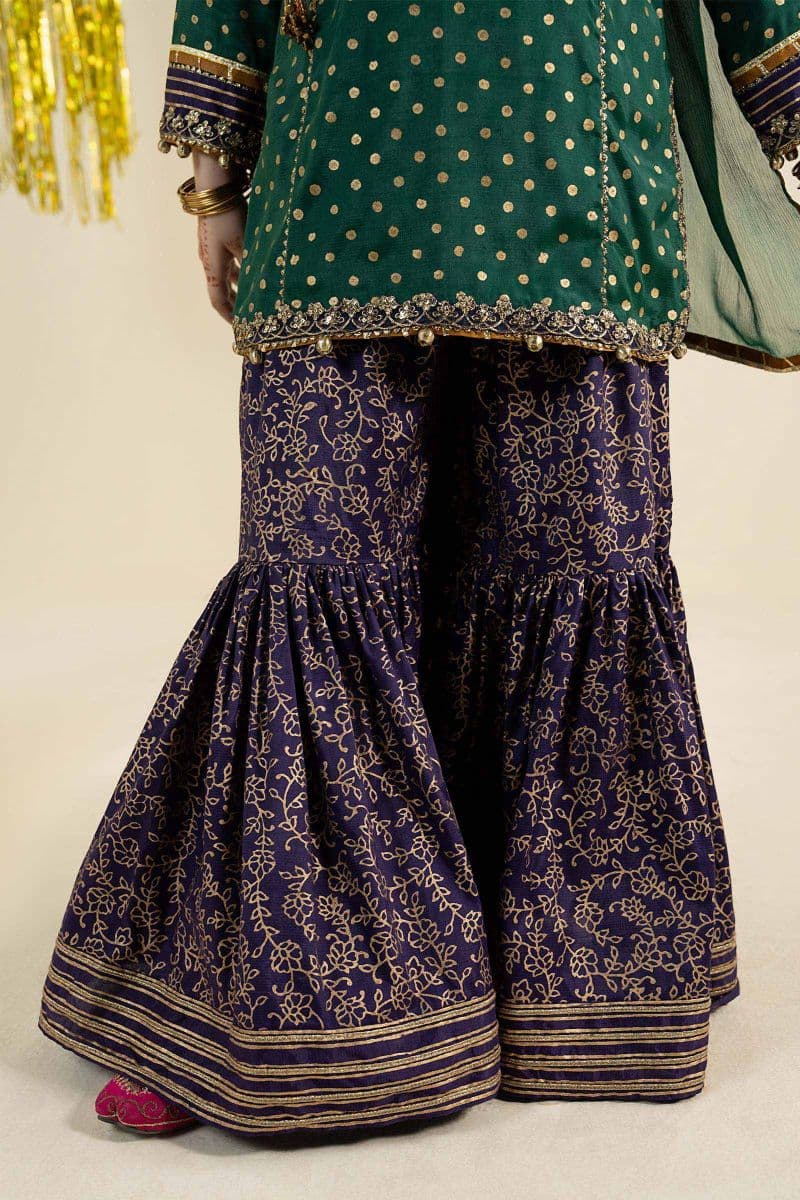 3 Piece Embroidered Raw Silk Suit thumbnail