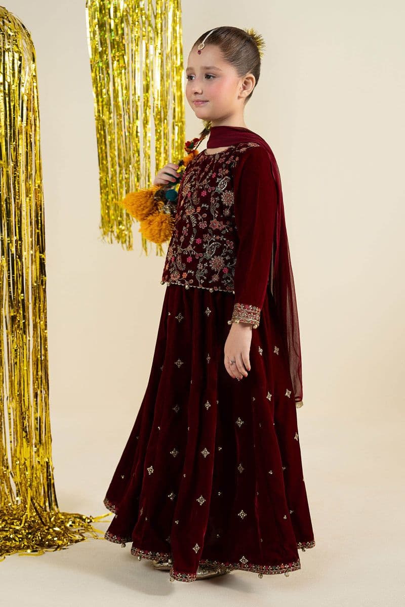 3 Piece Embroidered Velvet Suit thumbnail