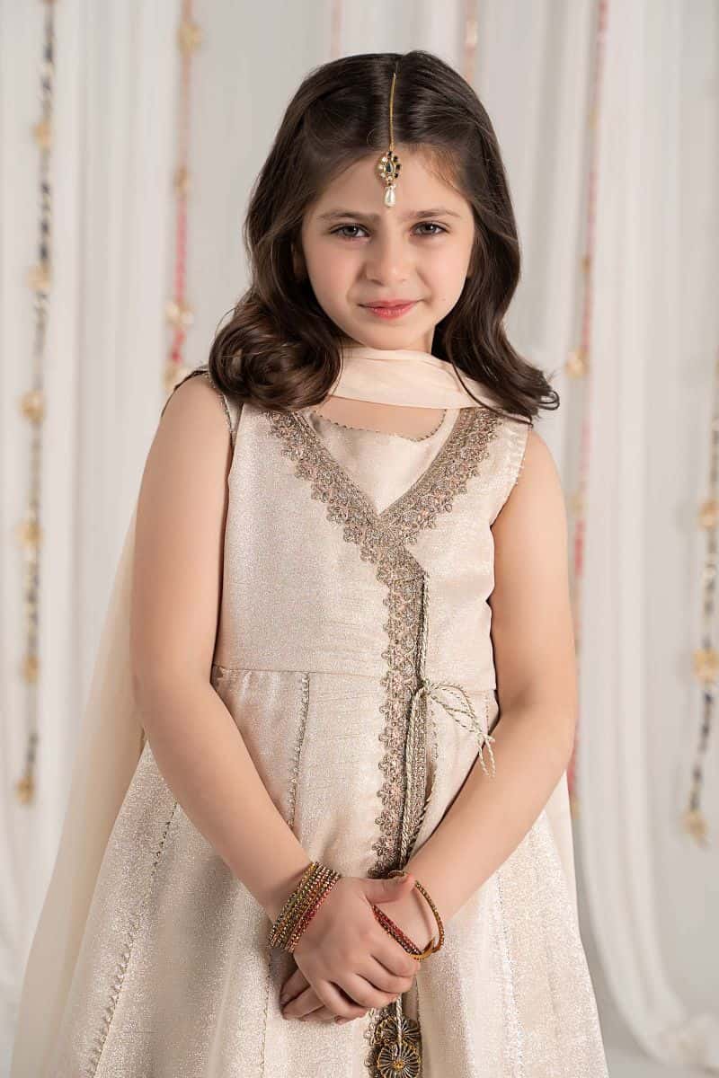 3 Piece Embroidered Cotton Staple Zari Suit - alternate view