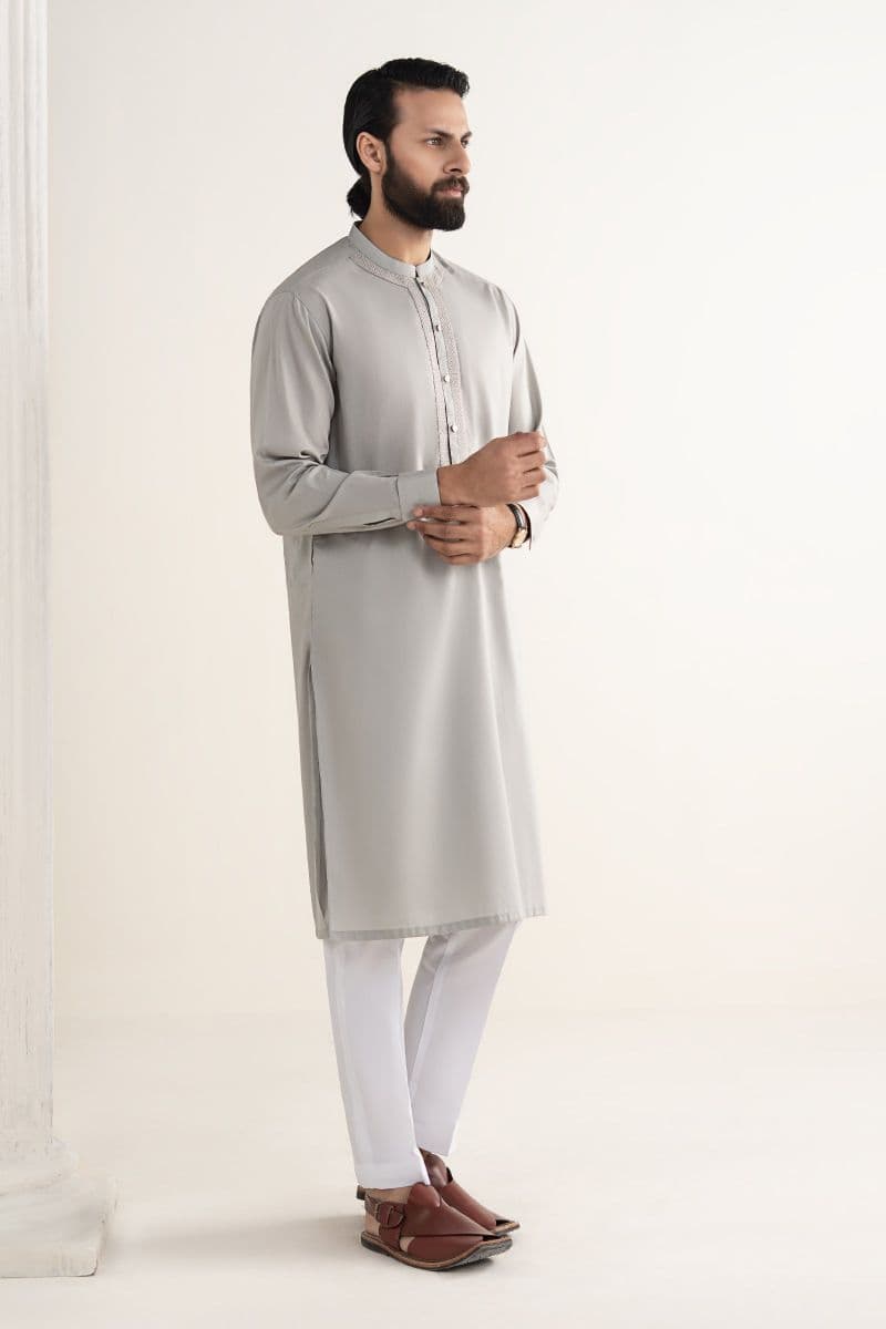 Embroidered Blended Kurta thumbnail