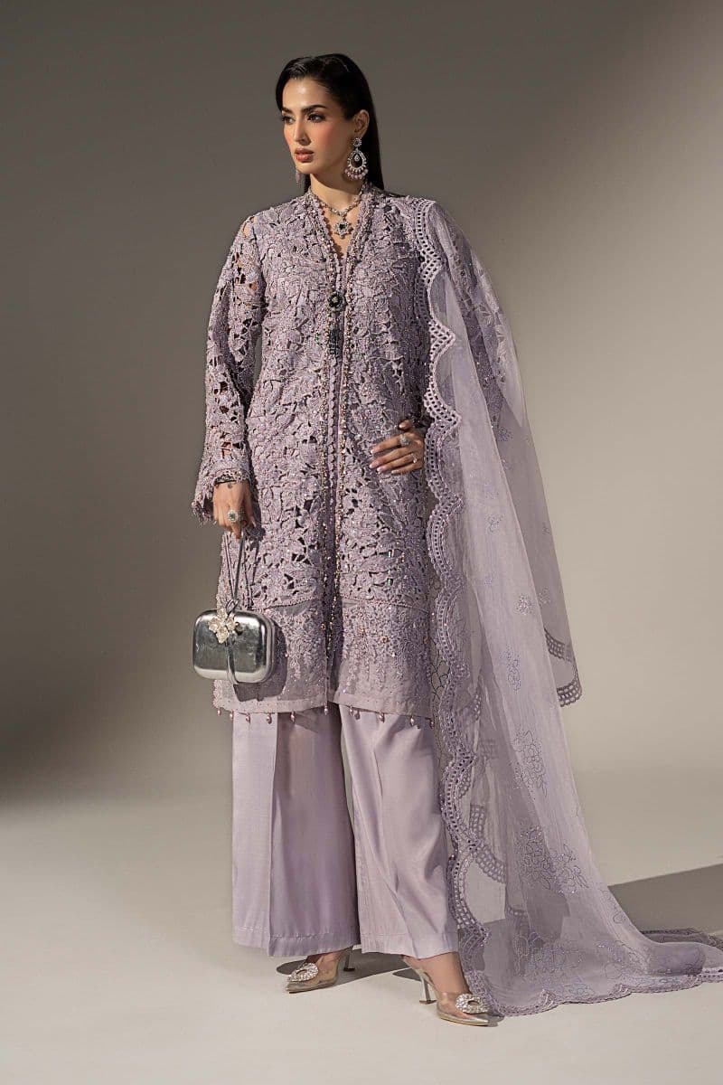 3 Piece Embroidered Organza Suit thumbnail