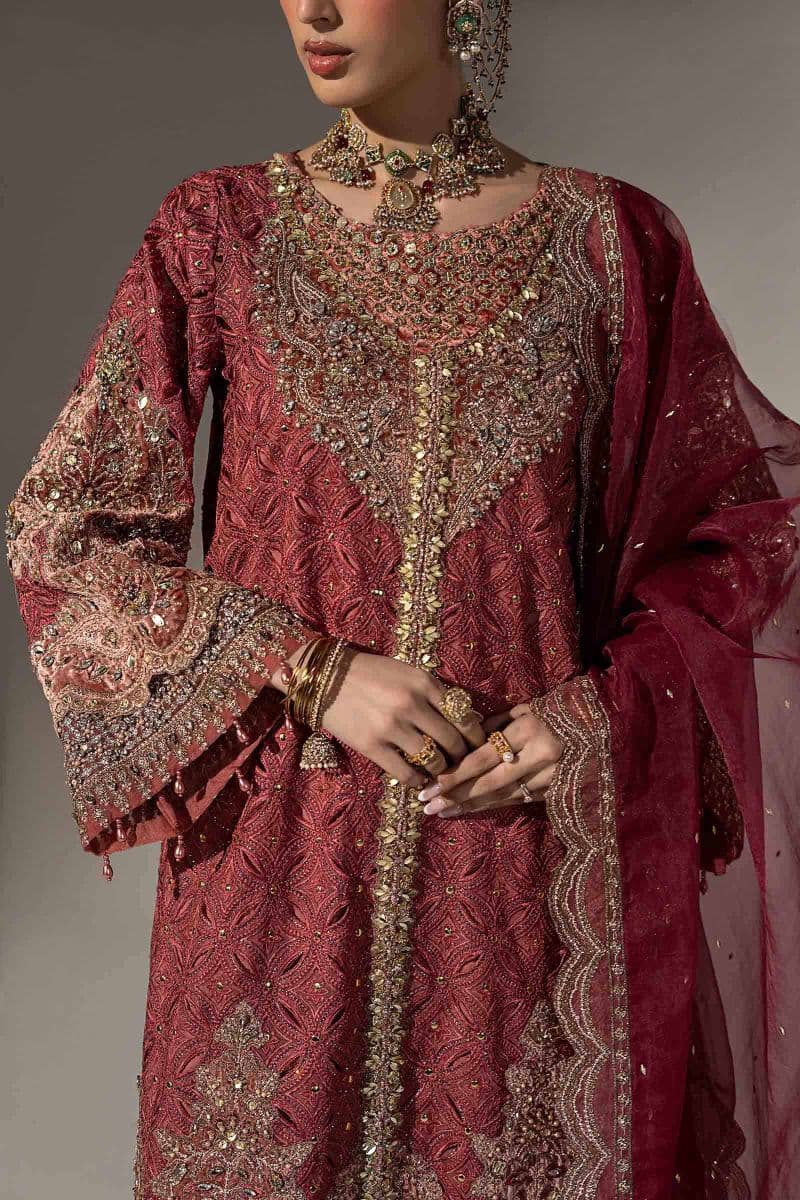 3 Piece Embroidered Organza Suit thumbnail