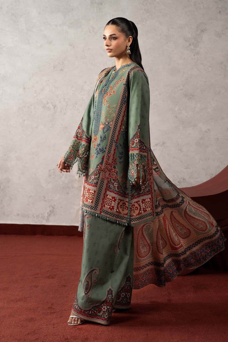 3 Piece Embroidered Cambric Suit thumbnail