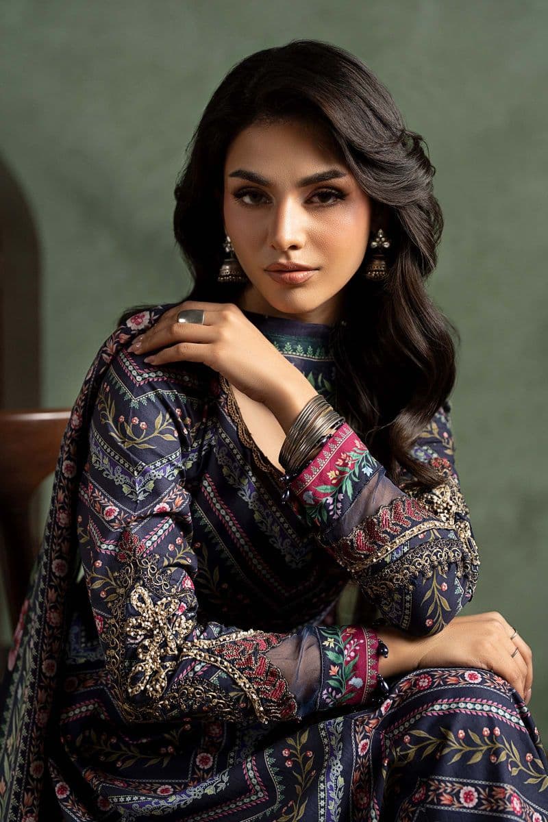 3 Piece Embroidered Cambric Suit thumbnail