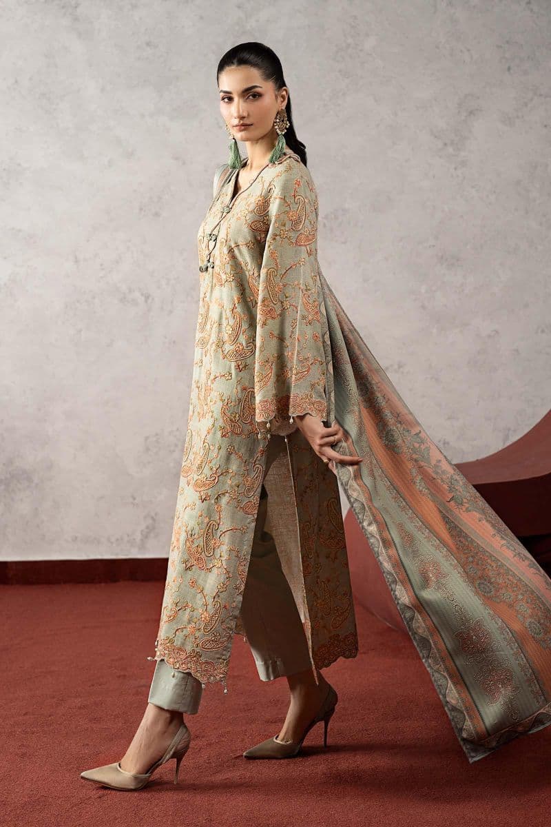 3 Piece Embroidered Irish Linen Suit thumbnail