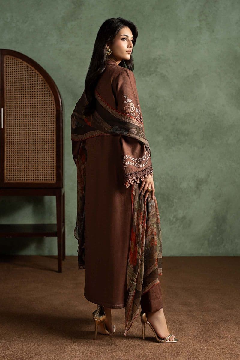 3 Piece Embroidered Dobby Linen Suit thumbnail