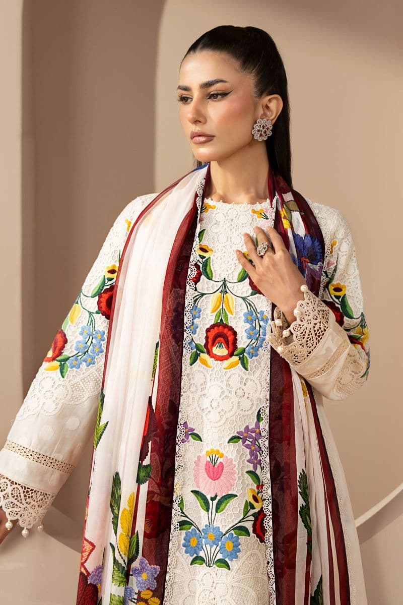 3 Piece Embroidered Jacquard Lawn Suit thumbnail