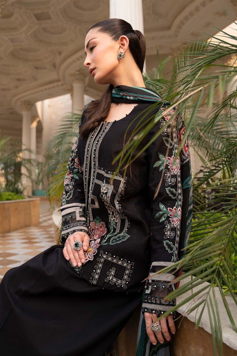 3 Piece Embroidered Jacquard Lawn Suit thumbnail