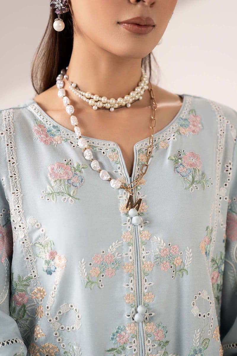 3 Piece Embroidered Paper Silk Suit thumbnail