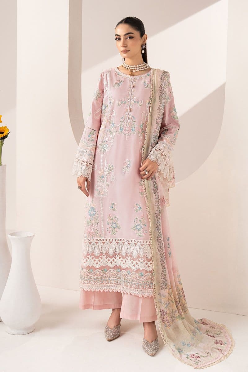 3 Piece Embroidered Paper Silk Suit thumbnail