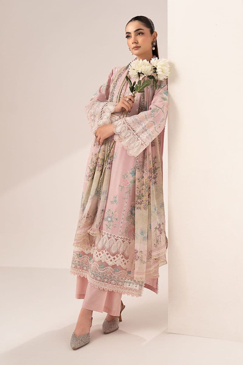 3 Piece Embroidered Paper Silk Suit thumbnail