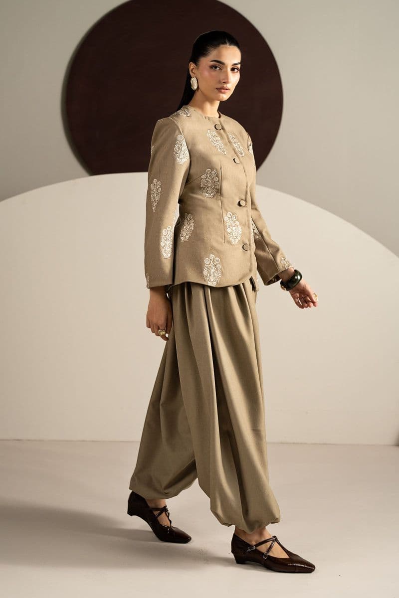 2 Piece Embroidered Blended Wool Suit thumbnail
