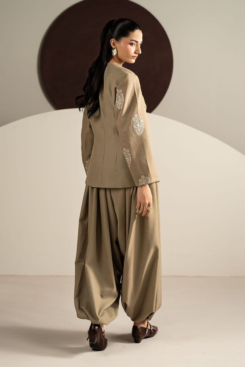 2 Piece Embroidered Blended Wool Suit thumbnail