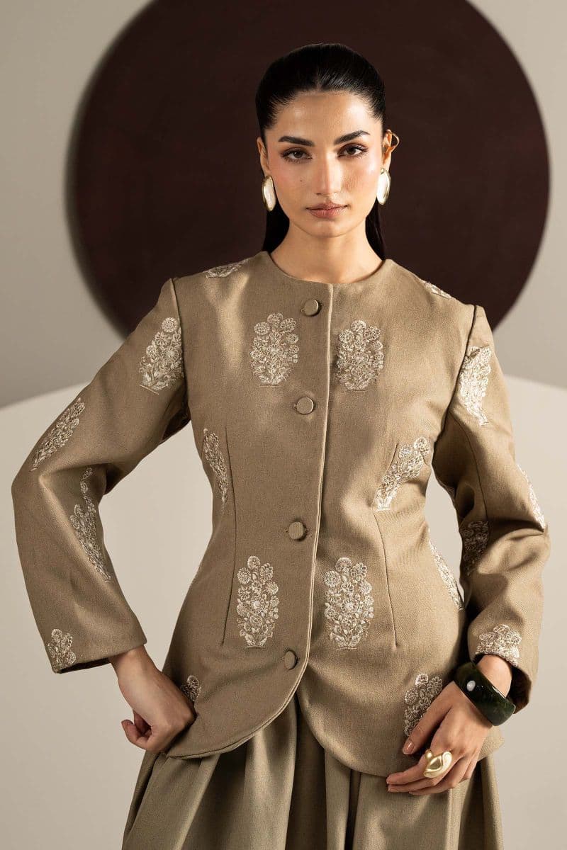 2 Piece Embroidered Blended Wool Suit thumbnail