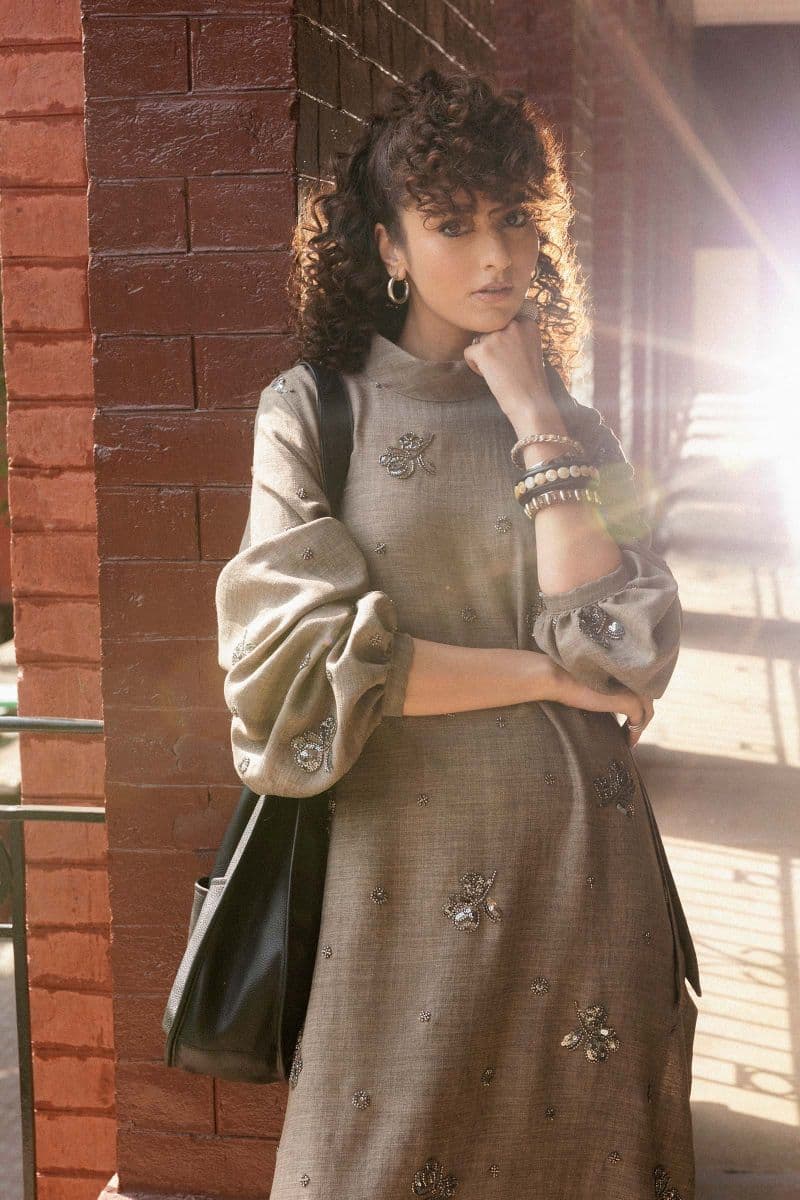 1 Piece Embroidered Tropical Slub Khaddar Shirt thumbnail