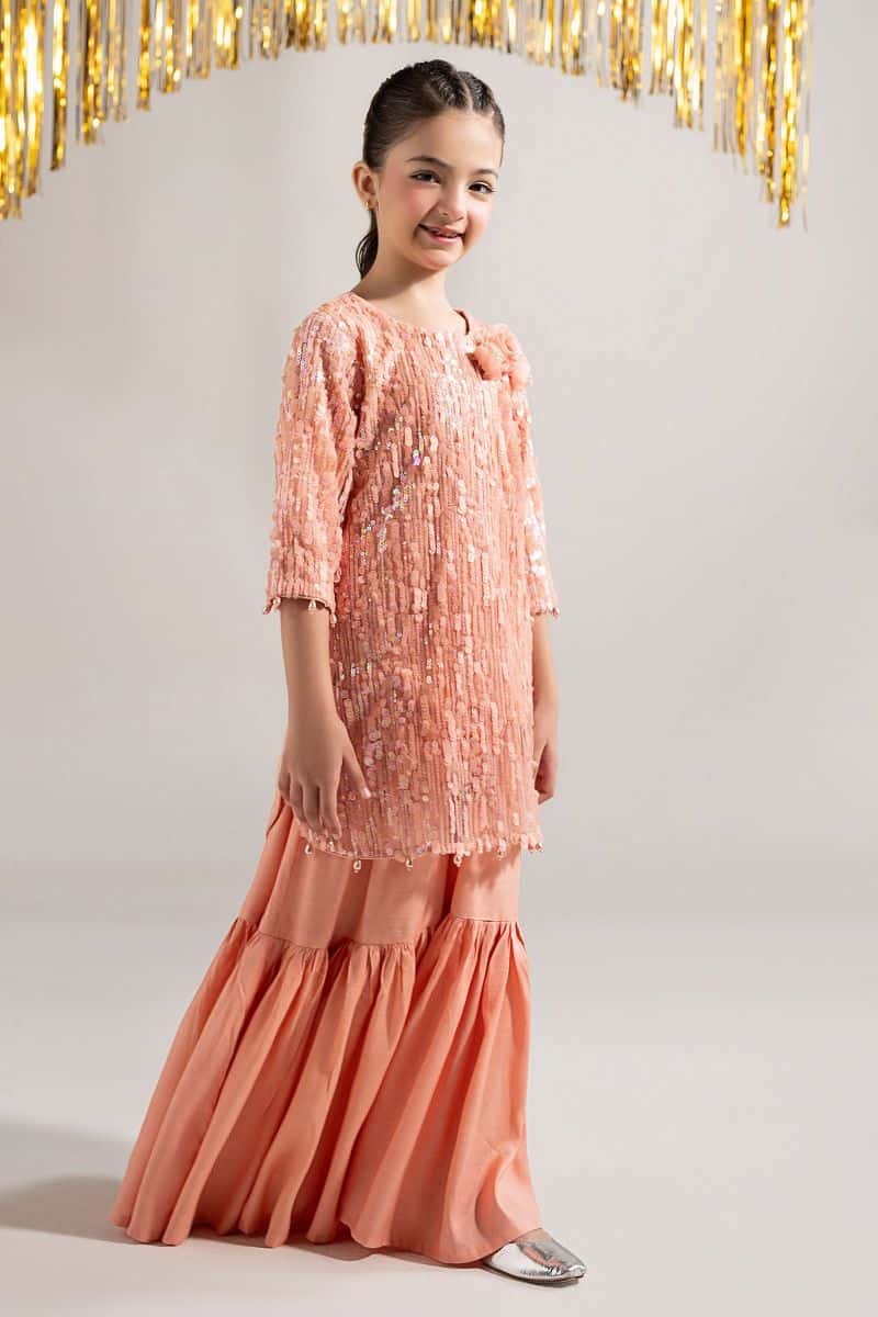 2 Piece Embellished Net Suit - alternate view