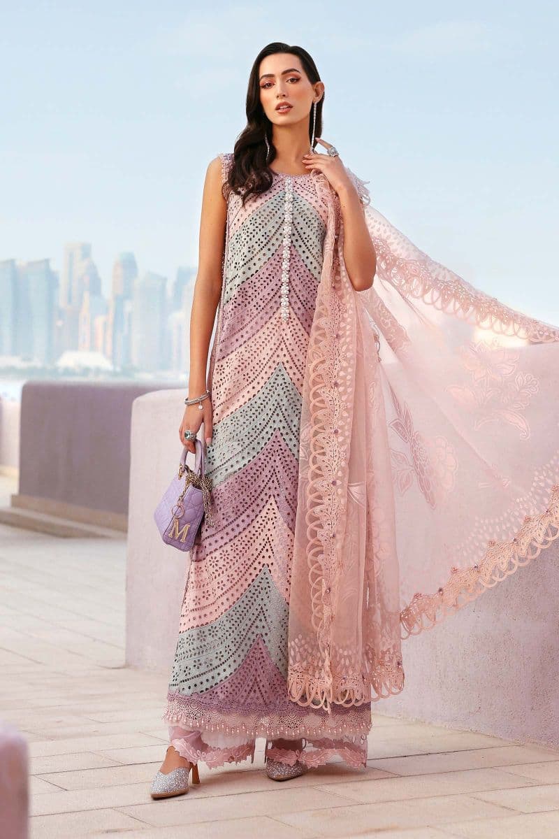3 Piece Unstitched Embroidered Lawn Suit thumbnail