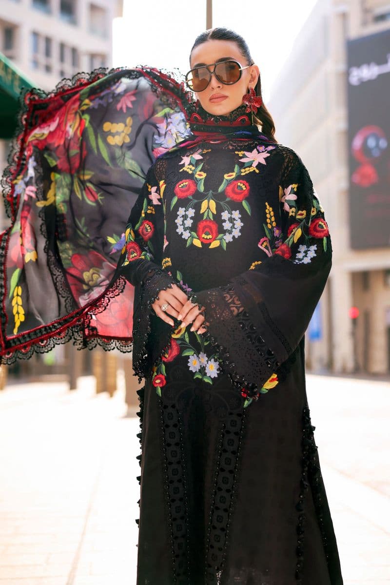 3 Piece Unstitched Embroidered Jacquard Lawn Suit thumbnail