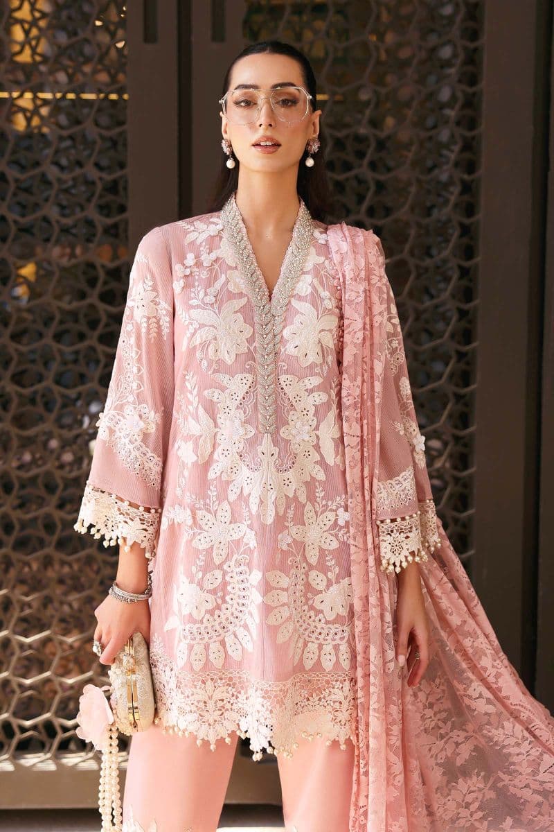 3 Piece Unstitched Embroidered Lawn Karandi Suit thumbnail