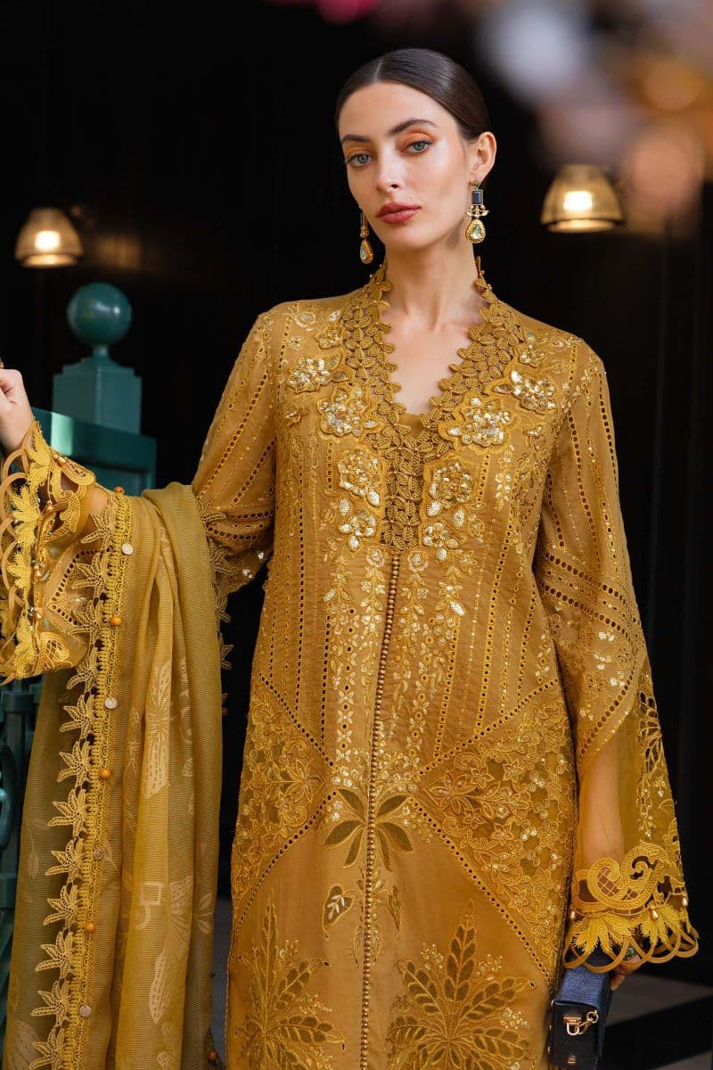 3 Piece Unstitched Embroidered Lawn Suit thumbnail